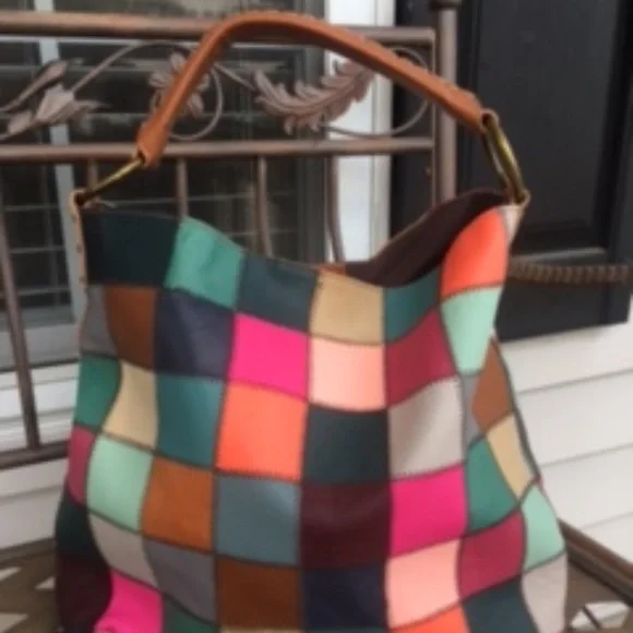 Kooba Leather Patchwork Hobo Bag - Picture 2 of 5